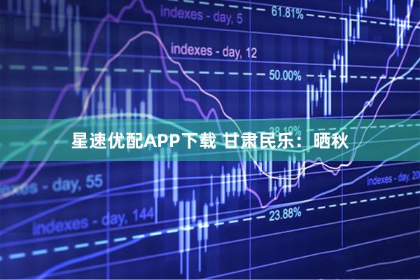 星速优配APP下载 甘肃民乐：晒秋